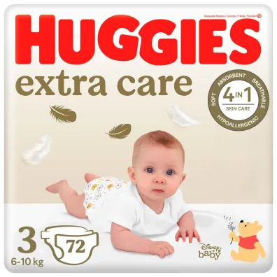 Huggies Pieluchy Mega 3 (6-10kg) Extra Care 72 szt.