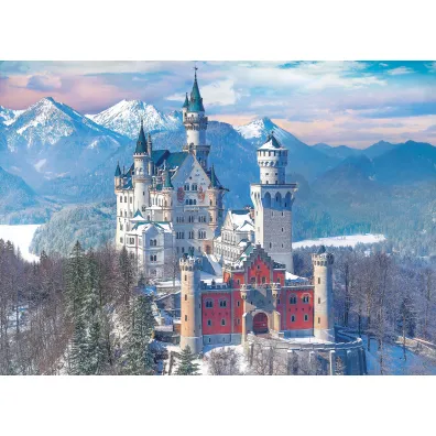 Puzzle 1000 el. Zamek Neuschwanstein zim�, Niemcy Eurographics
