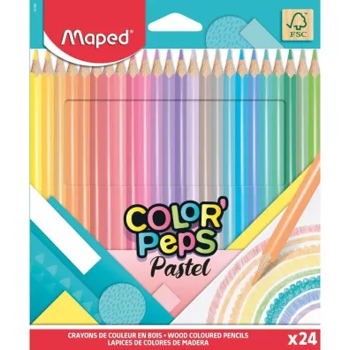 Kredki o��wkowe Colorpeps pastel 24kol MAPED