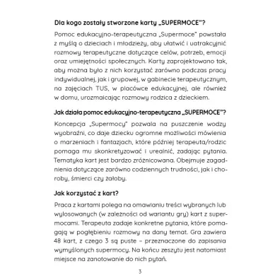 Supermoce karty do pracy nad celami potrzebami emocjami i umiej�tno�ciami spo�ecznymi