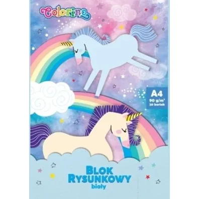 Patio Colorino Blok Rysunkowy Bia�y A4/20k 90g - Unicorn
