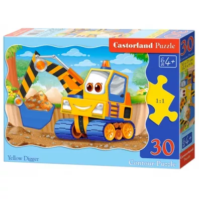 Puzzle konturowe 30 el. Yellow Digger Castorland