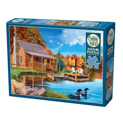 Puzzle 500 el. Dom nad jeziorem Cobble Hill