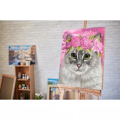 Twoje Hobby Malowanie po numerach - Korona kwiatowa 40x50cm