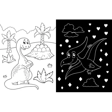 Lubi� dinozaury. Neon. Moc koloru