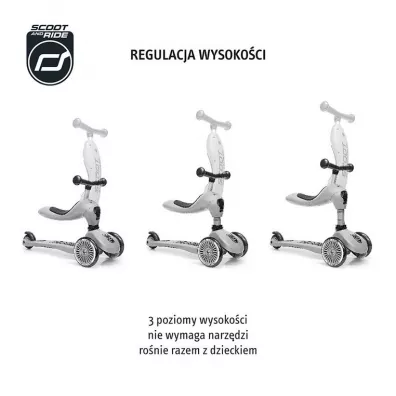 Highwaykick 1 2w1 Je�dzik i hulajnoga tr�jko�owa 1-5 lat Rose Scootandride