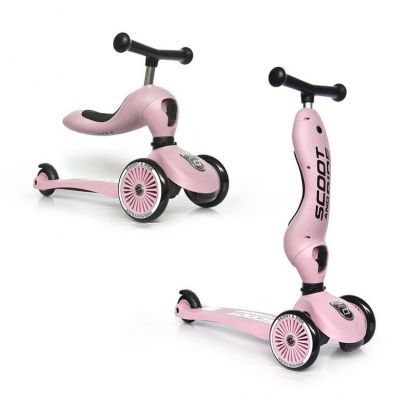 Highwaykick 1 2w1 Jedzik i hulajnoga trjkoowa 1-5 lat Rose Scootandride