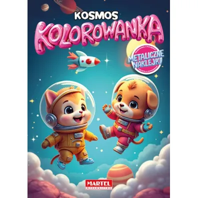 Kosmos. Kolorowanka z naklejkami metalicznymi - Maciej  Ratajczyk