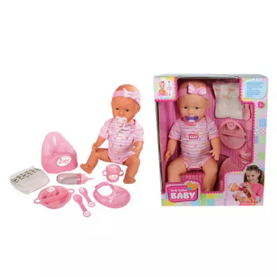 Lalka 43 cm New Born   akcesoria 8 element�w SIMBA 105039005