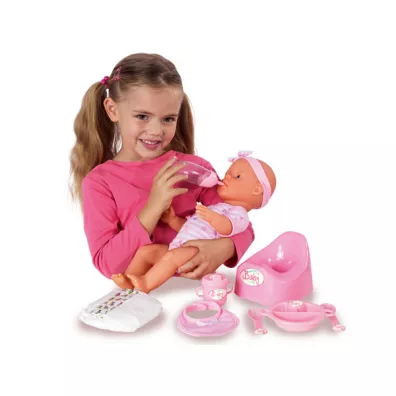 Lalka 43 cm New Born   akcesoria 8 element�w SIMBA 105039005