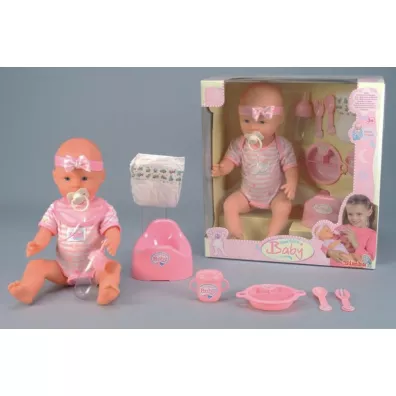 Lalka 43 cm New Born   akcesoria 8 element�w SIMBA 105039005