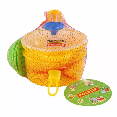 Wader-Polesie 40688 Zestaw do gotowania rondelek garnek patelnia yka 6 el w siatce mix