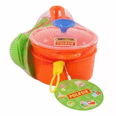 Wader-Polesie 40688 Zestaw do gotowania rondelek garnek patelnia yka 6 el w siatce mix
