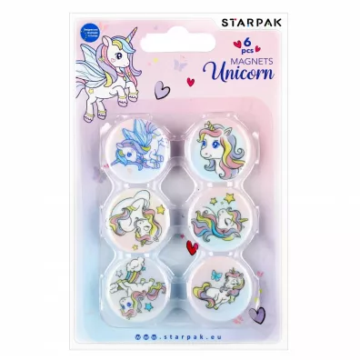 Starpak Magnes kolorowy Unicorn 30mm