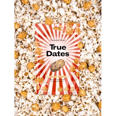 True Dates Daktyle Caramel Popcorn Zestaw 4 x 100 g