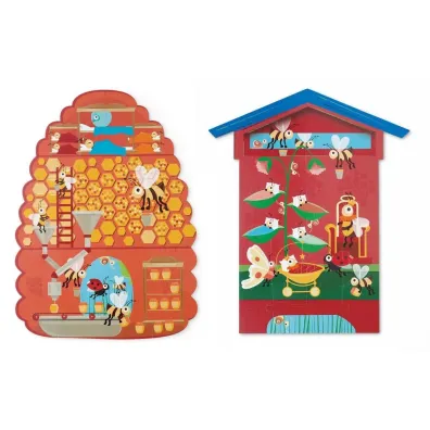 Puzzle dwustronne 40 el. XL Pszczo�y i Ul Scratch
