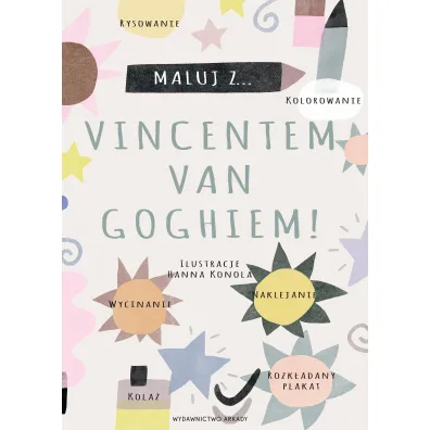 Pakiet: Maluj z Vincentem van Goghiem!, Maluj z Gustavem Klimtem!, Blok artystyczny rysunkowy A3 klejony bia�y, Zestaw do rysowania Artist w metalowym pude�ku