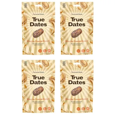 True Dates Daktyle Creamy Peanut Butter zestaw 4 x 100 g