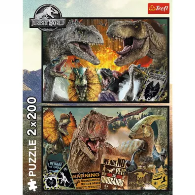 Puzzle 2x200 el. Prehistoryczny �wiat Trefl