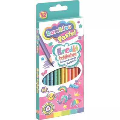 St. Majewski Kredki tr�jk�tne Bambino Pastel 12 szt.
