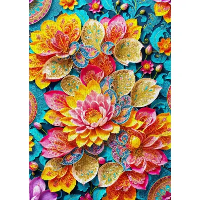 Puzzle 1000 Kolorowe lilie wodne Enjoy