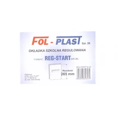 Fol-Plast Okadka na podrcznik regulowana NR 26 20 szt.
