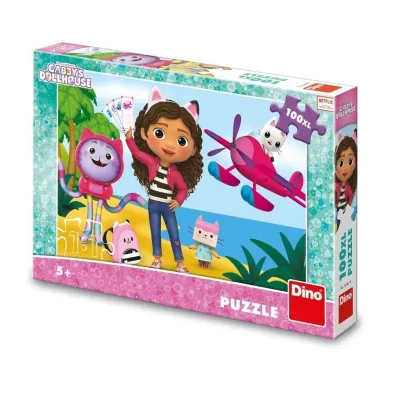 Puzzle maxi XL Koci Domek Gabi Podr�nicy 100el Dino Toys