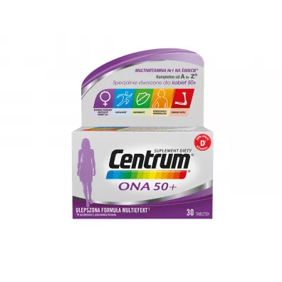 Centrum Ona 50+ witaminy i minera�y dla kobiet po 50. roku �ycia suplement diety 30 tab.