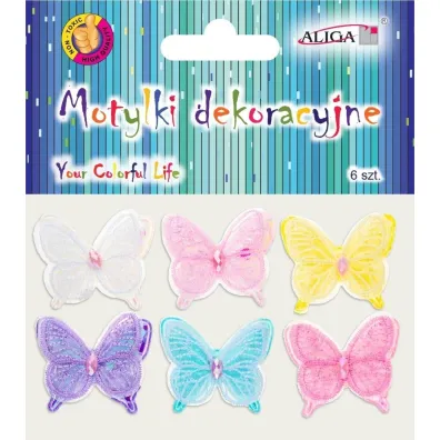 Aliga Motylki dekoracyjne 5cm 6 szt