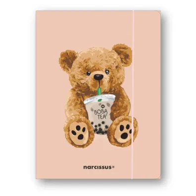 Narcissus Teczka A4+ z gumk� Teddies&Mi� Boba Tea