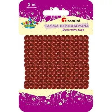Titanum Cekiny na ta�mie czerwone 6mm, 2 m