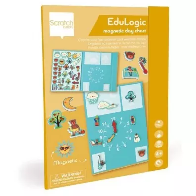 Puzzle Uk�adanka magnetyczna kszta�ty i kolory Zegar Scratch