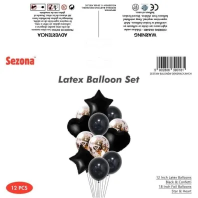 Zestaw balon�w. 30/46 centymetr�w. 12 sztuk