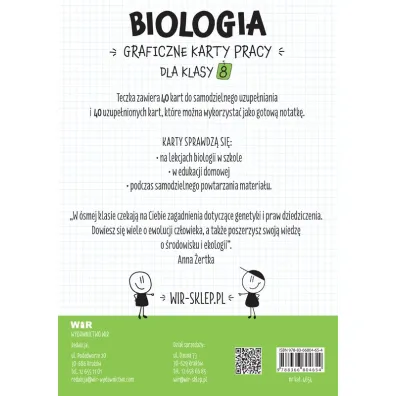 Biologia. Graficzne karty pracy dla klasy 8