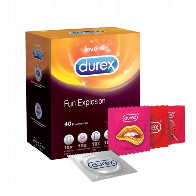 Durex prezerwatywy Fun Explosion mix zestaw 40 szt.