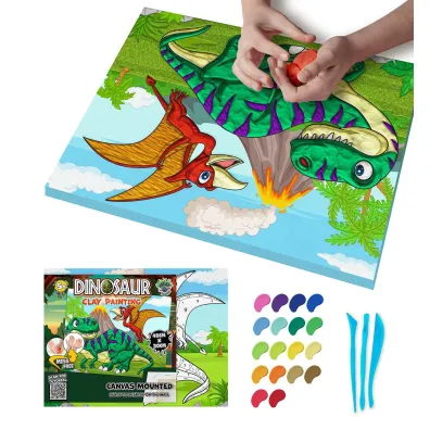 Panta Plast Zestaw do wyklejania plastelin� - Dinozaury