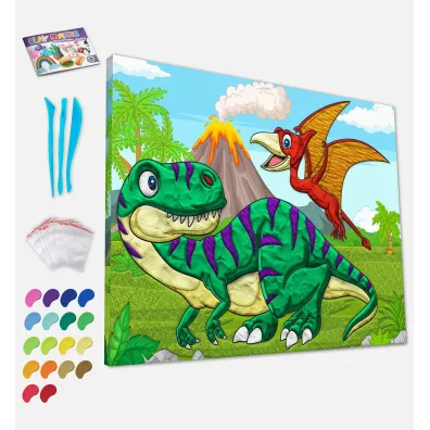 Panta Plast Zestaw do wyklejania plastelin� - Dinozaury