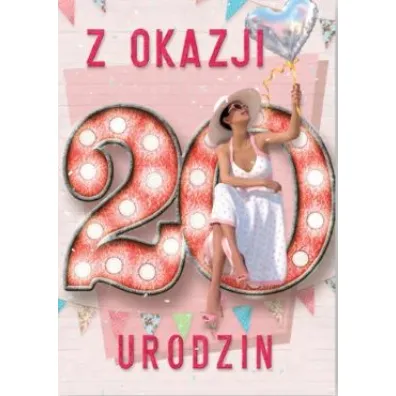 Trend Kartka okoliczno�ciowa Urodziny 20