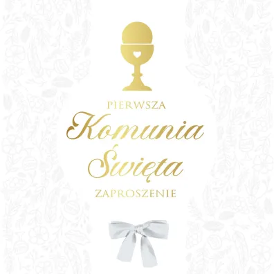 Kukartka Zaproszenie Komunia 5 szt.