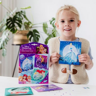 Zestaw kreatywny brokatowe kartki Disney Princess Totum