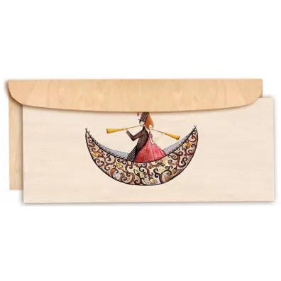 Cozywood Karnet drewniany DL z drewnian� kopert� �lub ��dka