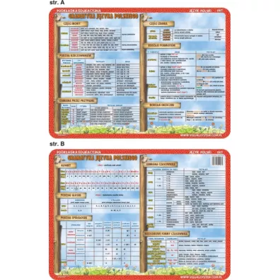 Visual System Podk�adka edukacyjna. Alfabet, cz�ci mowy