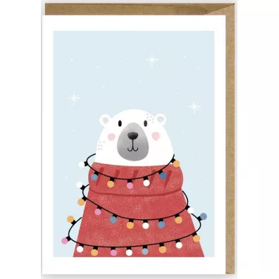 Cardie Kartka Bo�e Narodzenie Mi� polarny + eko koperta