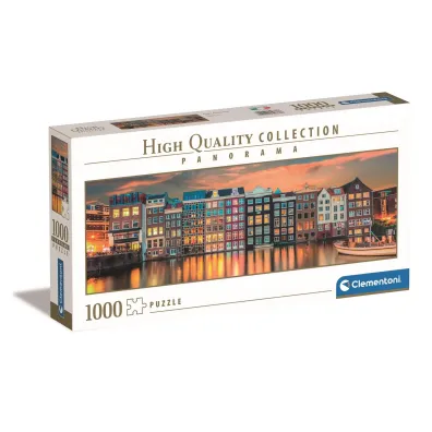 Puzzle 1000 el. Panorama HQ - Bright Amsterdam Clementoni
