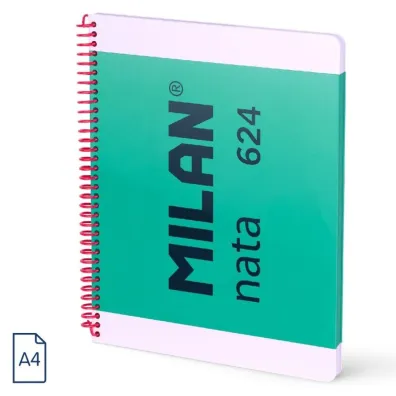 Milan Zeszyt na spirali A4 1918 zielony czysty 80 kartek