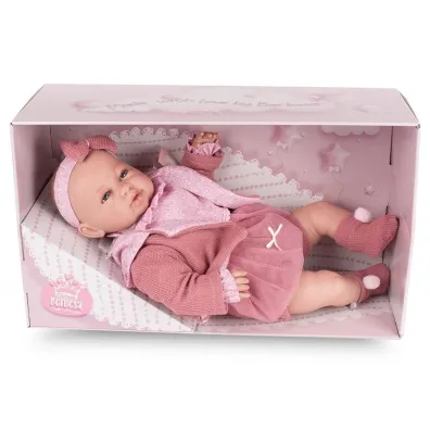 Lalka hiszpa�ska bobas Sara w modnym ubranku 44cm Berbesa