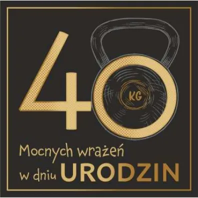 Art Nuvo Karnet kwadrat 40 urodziny m�skie CF-02