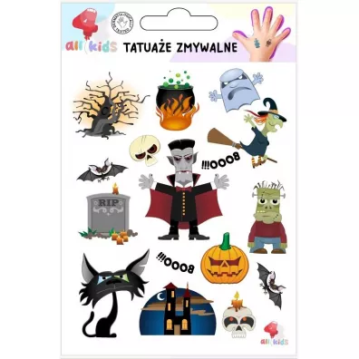 Tatua�e zmywalne dla dzieci Halloween 1 All4Kids
