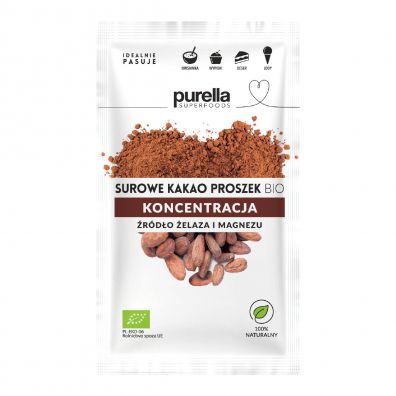 Purella Surowe kakao sproszkowane 40 g Bio