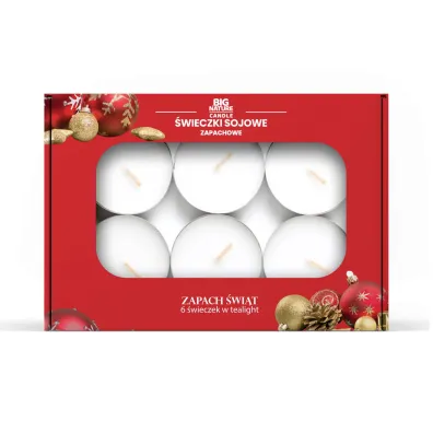 Big Nature �wieczki sojowa zapachowa tealight ZAPACH �WI�T 6 szt.